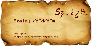 Szalay Ádám névjegykártya